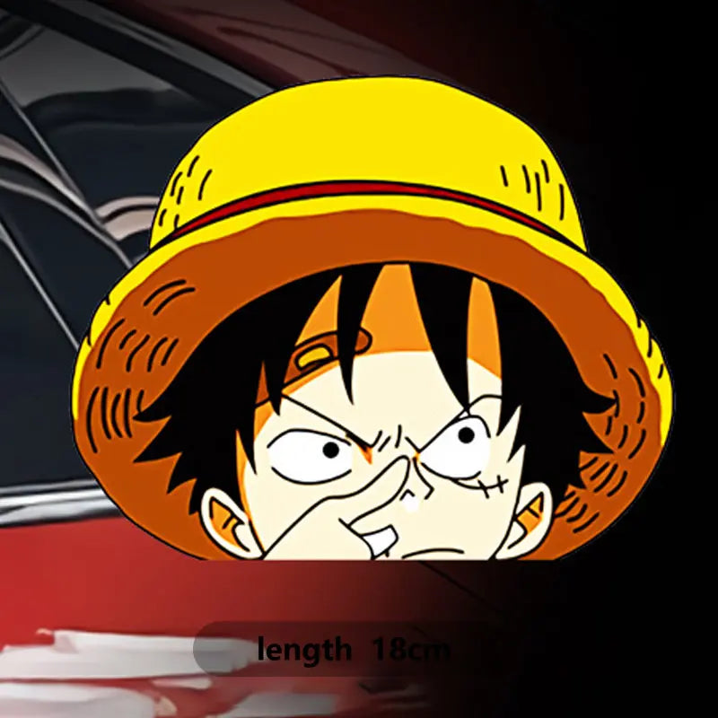 Luffy Peeking At Window Stickers One Piece