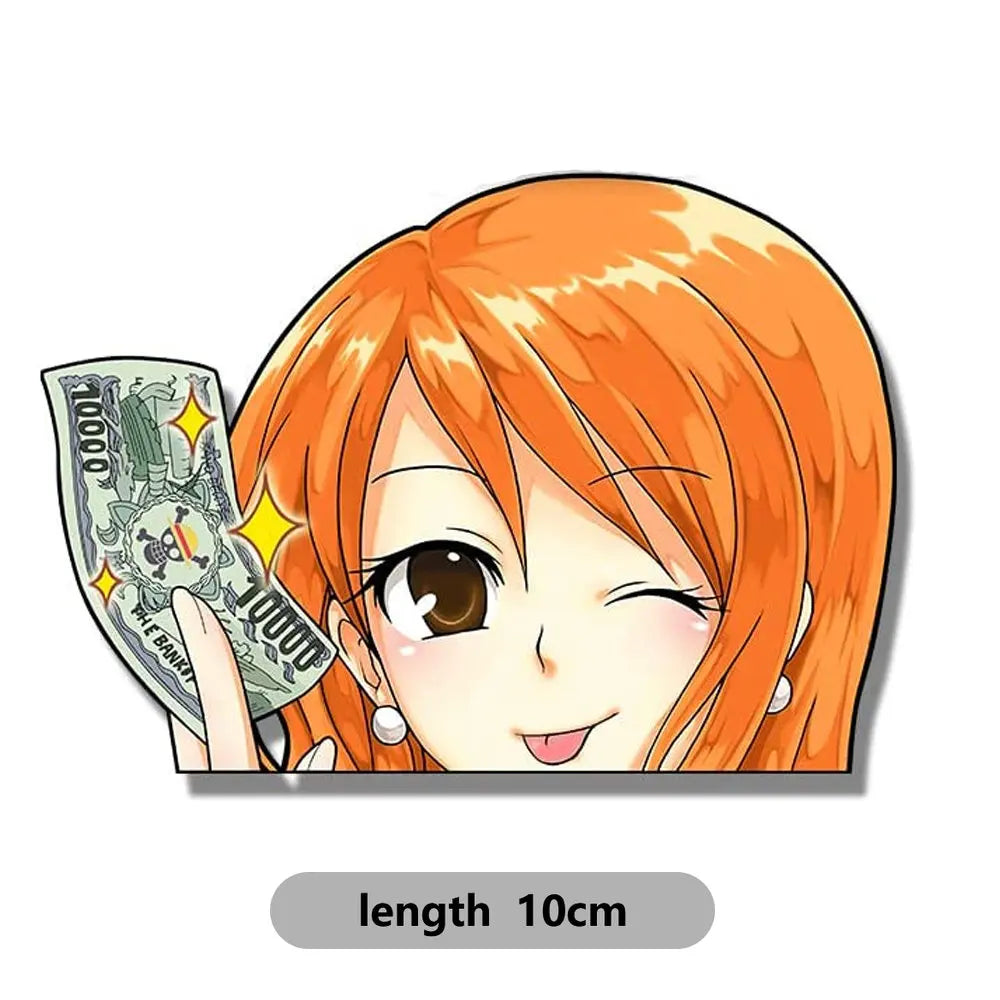 Luffy Peeking At Window Stickers One Piece