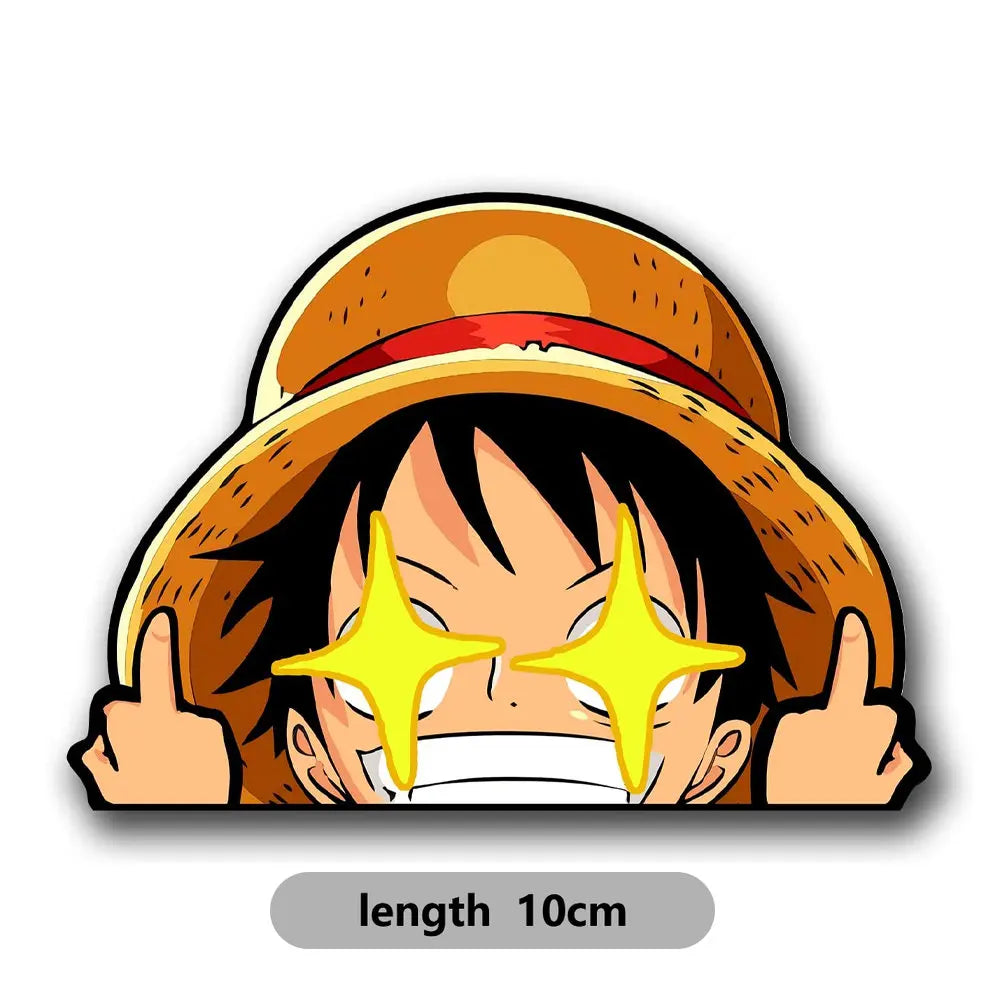 Luffy Peeking At Window Stickers One Piece