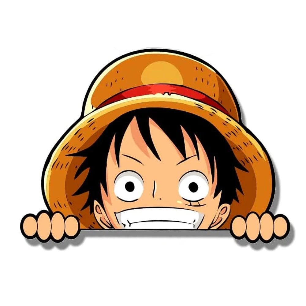 Luffy Peeking At Window Stickers One Piece