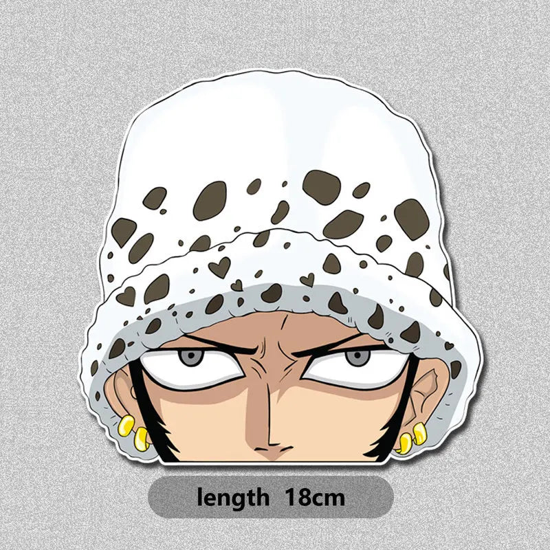 Luffy Peeking At Window Stickers One Piece