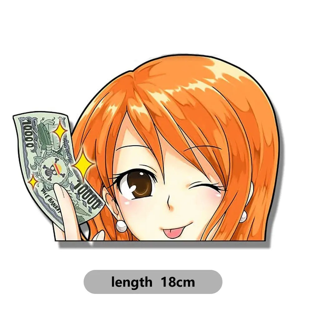 Luffy Peeking At Window Stickers One Piece
