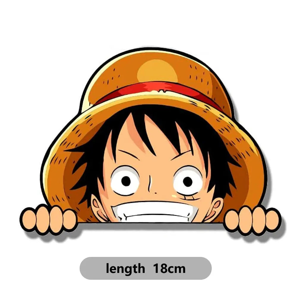 Luffy Peeking At Window Stickers One Piece