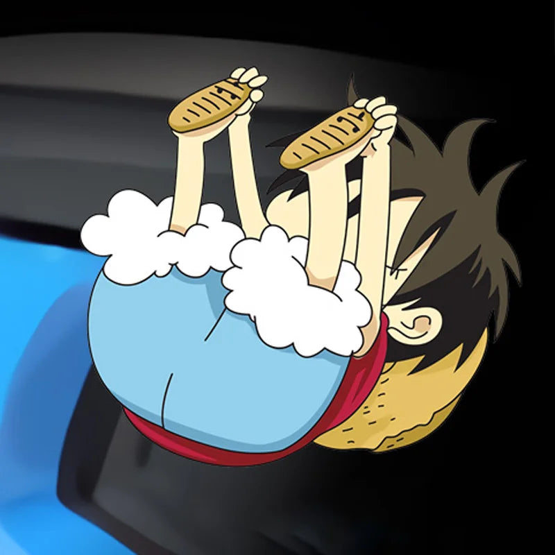 Luffy Peeking At Window Stickers One Piece